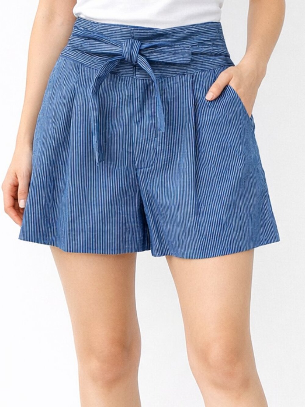 Marc by Marc Jacobs Jamie Pinstripe High Waist Shorts NWT Size 10 Preppy